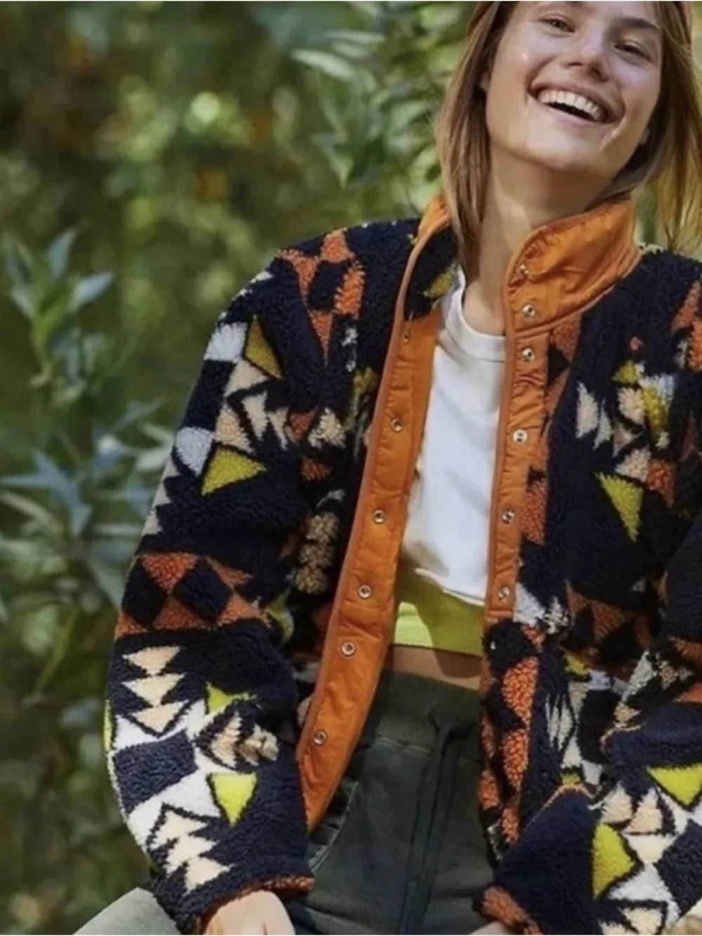 Free People Movement "Hit The Slopes" fleece jacket in Night Sky Combo Size M/L - Picture 2 of 15